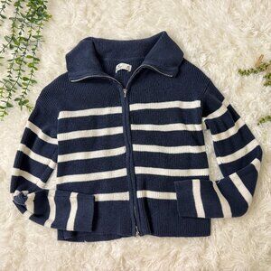 ✨(NWOT) HOLLISTER Easy Zip Up Sweater Navy Blue Size M
